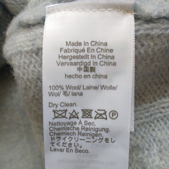 Knit For J Crew Sweater Pullover Men XL Blue 100%Wool Cable Knit Preppy Academia - Picture 7 of 7